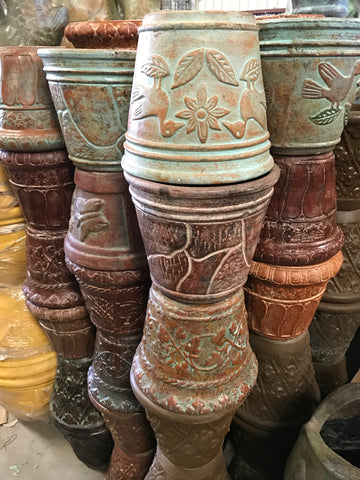 Regular assorted design clay pot